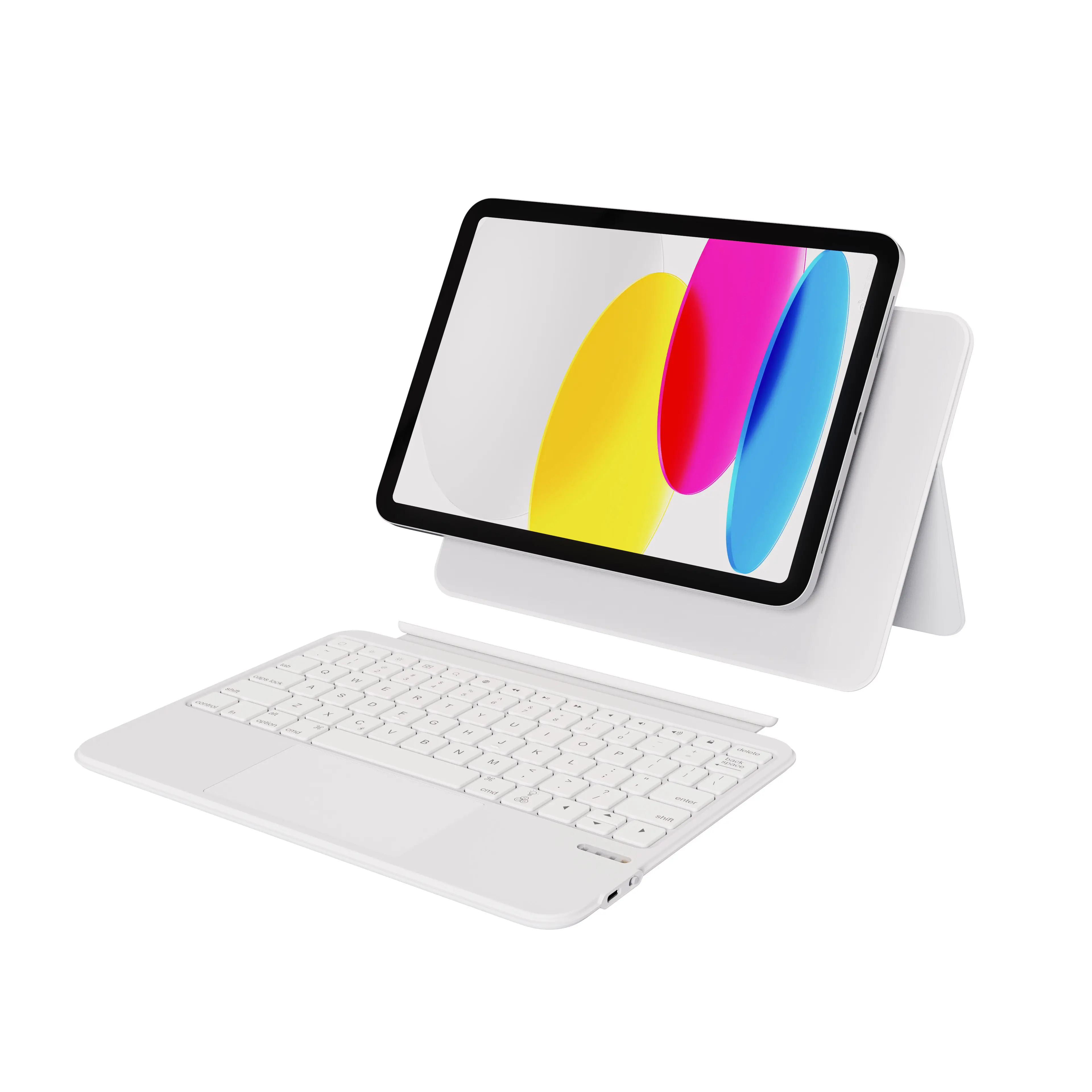 Fabricante de teclado OEM/ODM Split desmontable Tablet iPad Case con teclado portátil retroiluminado con LED para iPad 10th teclado mágico