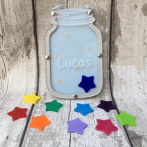 Cá Nhân Bô Đào Tạo Việc Nhà Phần Thưởng Biểu Đồ Gỗ Và Acrylic Sao Jar Biểu Đồ Từ Tính Cho Trẻ Em Cô Gái Chàng Trai Trẻ Mới Biết Đi - Product Image 2