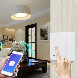 Wi-Fi умный выключатель света кнопочный Голосовое управление, пульт дистанционного управления, сенсорный контроль, совместимый с Alexa Google Assistant - Product Image 3