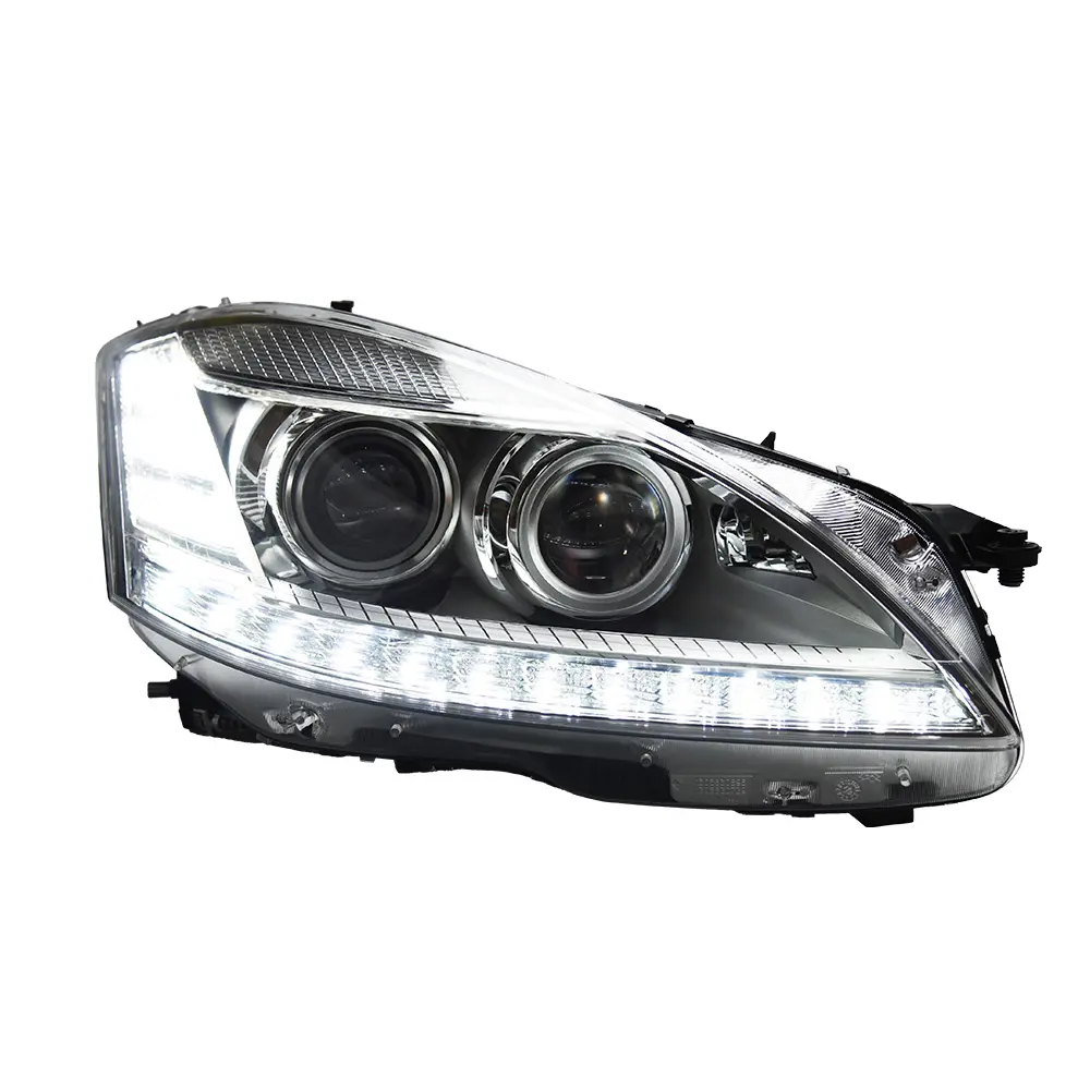 AKD ไฟหน้ารถยนต์สำหรับปี W221,ไฟหน้า Led 2006-2009 W221 AFS Adaptive Night Vision เลนส์โปรเจคเตอร์