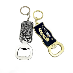 In Kim Loại Đồng Xu Trang Trí Móc Chìa Khóa Epoxy Ba Chiều Giỏ Hàng Bia Mở Chai Keychain - Product Image 6