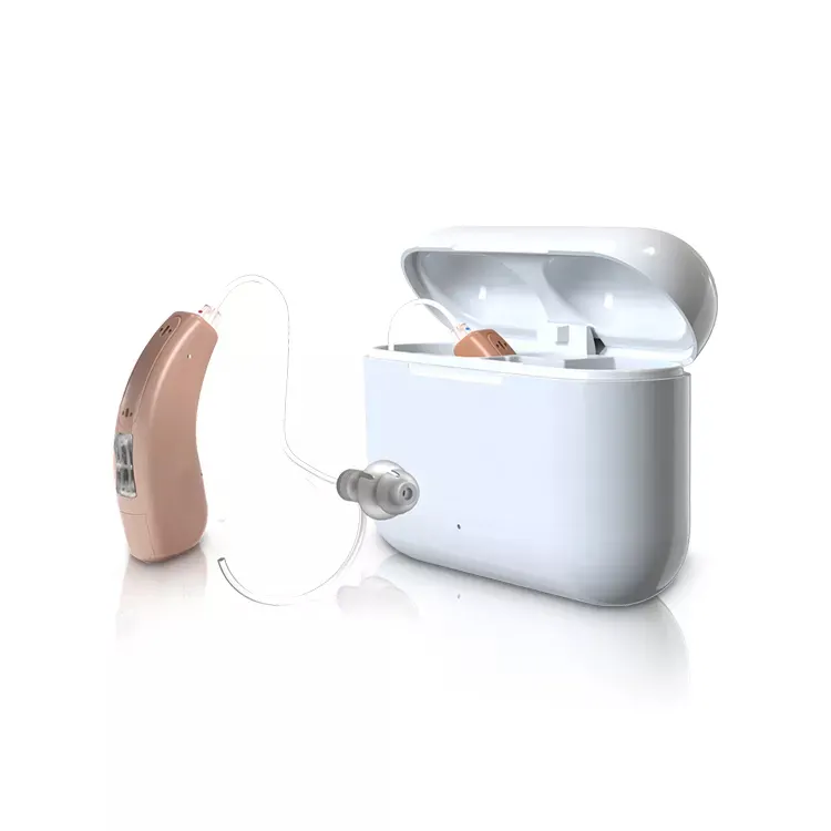 Tıbbi ekipman sağlık ürünleri 16 kanal BTE dijital işitme amplifikatörü yardımcıları taşınabilir şarj çantası ile yaşlılar için