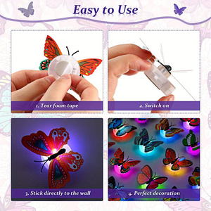 <span class=keywords><strong>Led</strong></span>装飾ホット販売おもちゃクリエイティブカラフルルミナスバタフライナイトライト