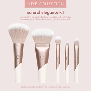 Luxe Elegance profesyonel yüz fondoten fırça seti prim fırça kiti yüz yanak göz makyaj sentetik makyaj fırçalar - Product Image 6