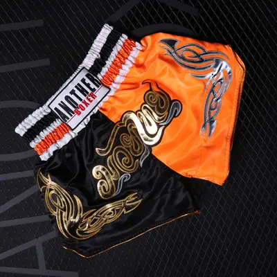 Erkek boks pantolon baskı MMA şort kickboks mücadele Grappling kısa Tiger Muay Thai boks şort giyim sanda ucuz mma