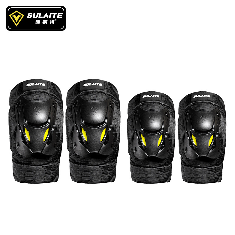 1201 Black Short Knee and Elbow Pad Set (4 Pieces)