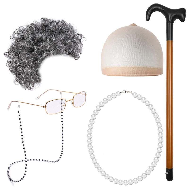 Cheveux bouclés gris foncé