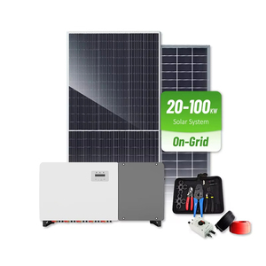 Kit completo de sistema solar en red de 10kW con batería de paneles solares de 20kW, 5kW y 30kW e inversor con controladores MPPT y PWM - Product Image 1