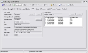 Software SetConfig 2.5.1 y 2.8.1 para identificación RNS compatible con RNS510 RNS810 RNS850 cambiar código PIN borrar la memoria NAND