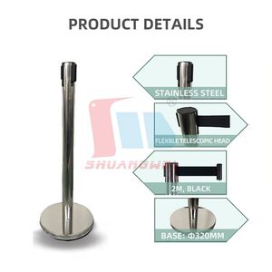 Bán Buôn Kiểm Soát Đám Đông Có Thể Thu Vào Vành Đai Stanchion Bài Tùy Chỉnh Kim Loại Hàng Xếp Hàng Dòng Hàng Rào Bài Stanchion Hàng Xếp Hàng Có Thể Thu Vào Vành Đai Hàng Rào - Product Image 3