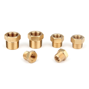 <strong>1</strong>/2&quot; NPT Male X <strong>1</strong>/<strong>4</strong>&quot; NPT Female Brass Bushing <strong>Reducer</strong> Reducing Pipe Adapter Fitting Hex Bushing <strong>Reducer</strong> Threaded Adapter - Product Image 1