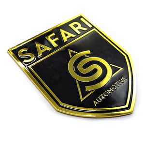 Custom Shiny Chrome Metal <strong>Name</strong> Badge