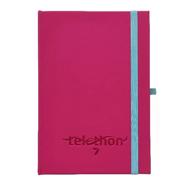 A5 Magenta Cor Promocional Logotipo Personalizável Alta Qualidade Jornal Hard cover Notepad 80 folhas