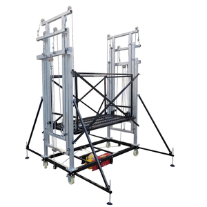 Nuovo 2.5M elettrico ponteggio elevatore automatico pieghevole piattaforma di sollevamento in metallo per la costruzione di interni esterni - Product Image 1
