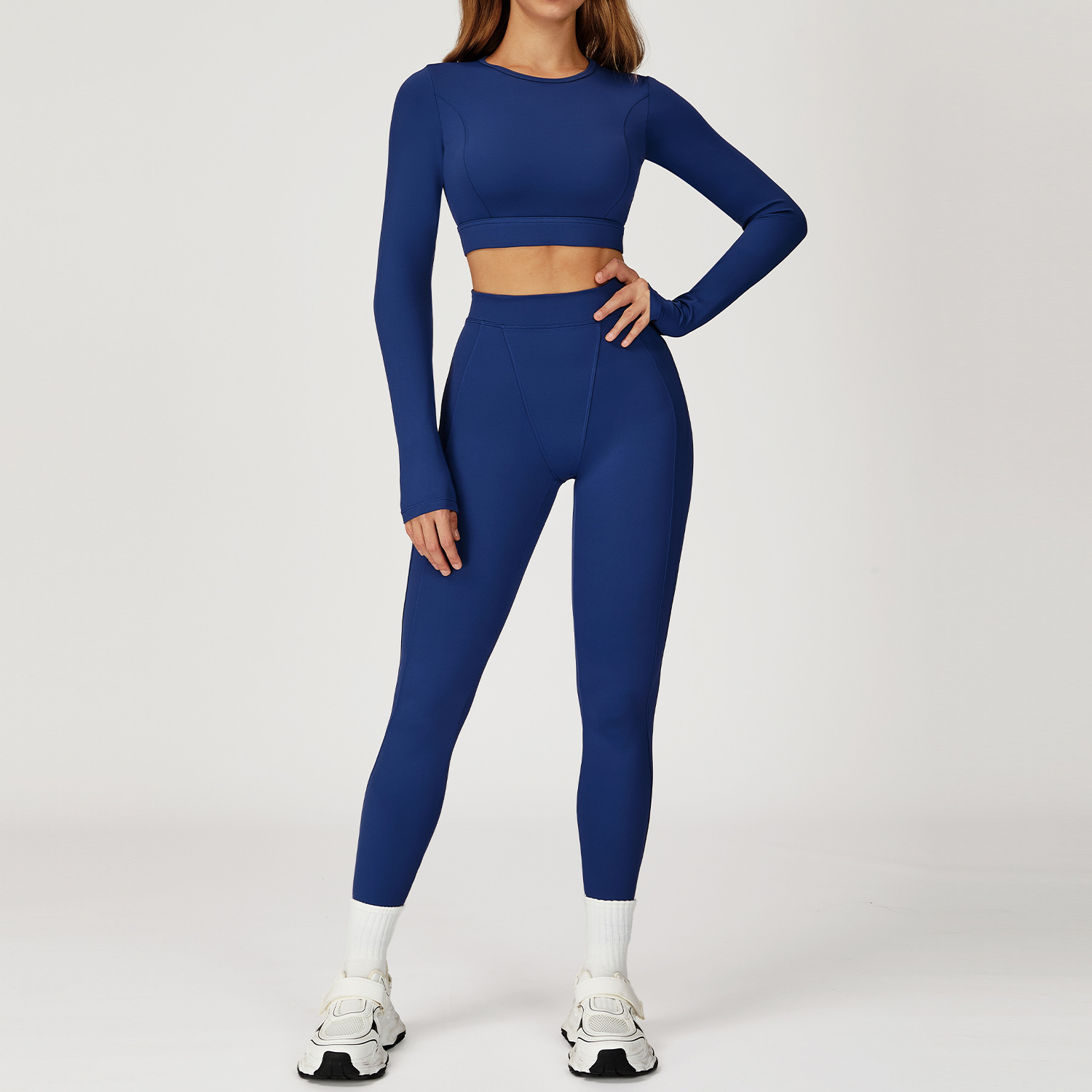 Manches longues et leggings bleu marine