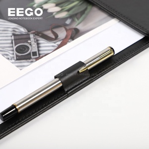 <strong>A4</strong> Pu Leather Office <strong>Conference</strong> Presentation <strong>Folder</strong> Clipboard Hardboard Profile Clip Clipboard File Binder With Pen Holder - Product Image 5