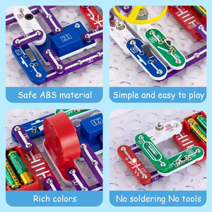Kit di blocchi elettronici a circuito Kit scientifici per esperimenti di fisica per bambini circuito studenti regalo Creatie - Product Image 3