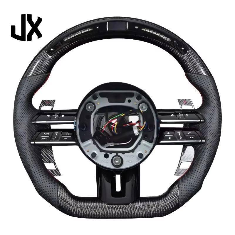 Leather carbon fiber with LED