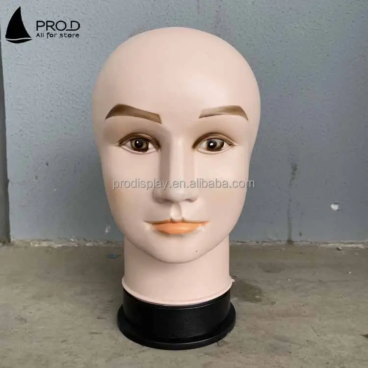 Bán Buôn Người Đàn Ông Mũ Tóc Giả Hiển Thị Giá Rẻ Nhựa PE Da Hói Nam Mannequin Head