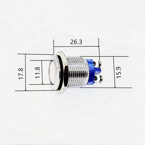 16MM Drucktasten schalter mit Kabels ch raube Anschluss Druckknopf schalter - Product Image 3