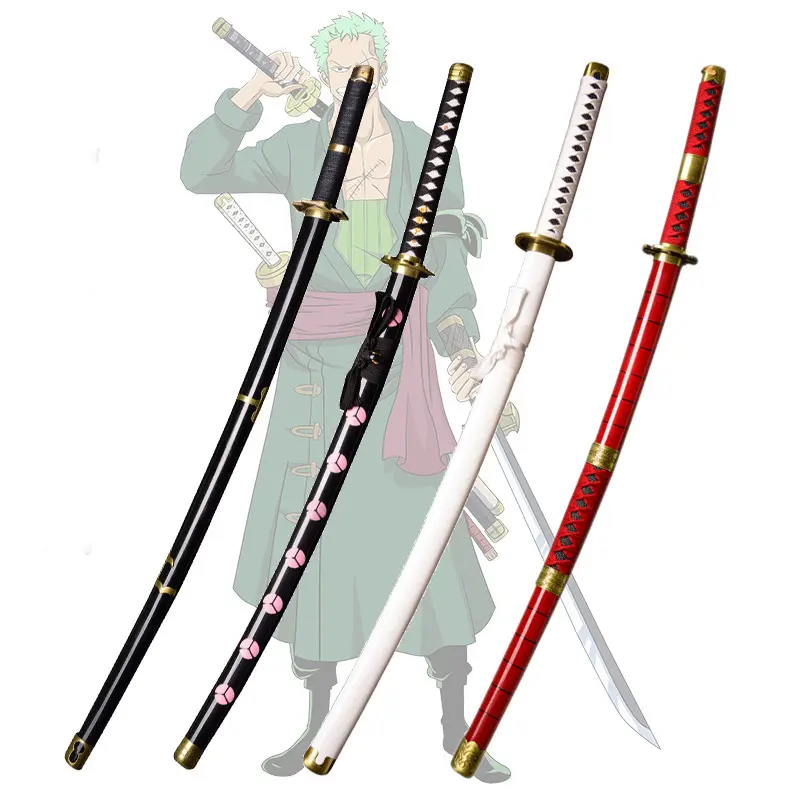 Hot 103cm 130cm Cosplay Espada Coleção Decoração Anime Katana One Piece Roronoa Zoro Espada