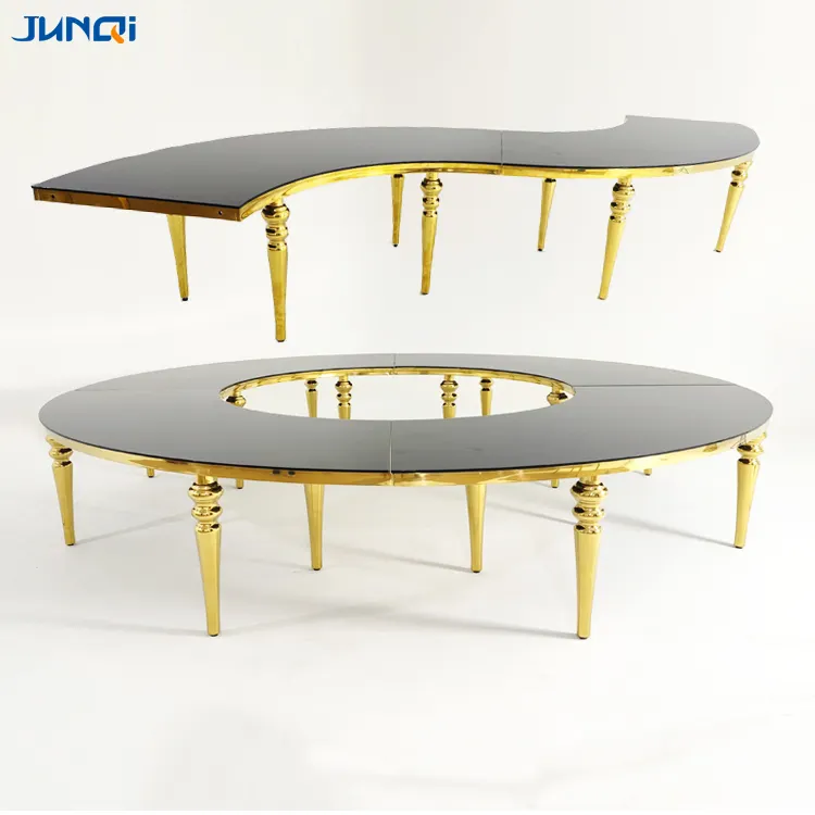 Verre mariage cristal acier inoxydable gramme table rectangle ovale rond banquet fête acier inoxydable table mariages