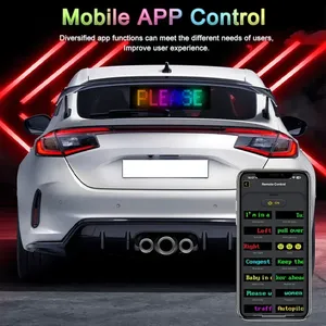 スマートBluetooth APP LEDマトリックスピクセルパネルディスプレイプログラム可能なフレキシブルスクローリングナイトライト屋外IP65用車の地下鉄用 - Product Image 2