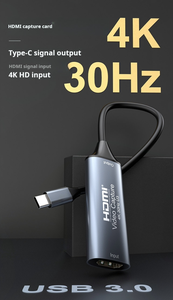 4K 30hz监控录音USB游戏直播广播音频Hdmi c型视频采集卡适配器 - Product Image 6