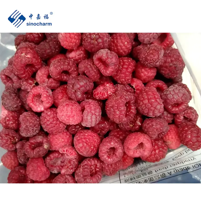 Sinocharm New Crop Wholesale Whole IQF Raspberry Fruits Frozen Raspberry