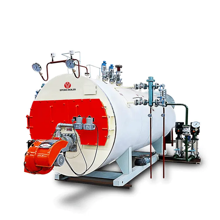 Chaudière à huile ou gaz à gaz nds 1000 KW, niveau de contrôle automatique exportation vers le Pakistan, eau chaude