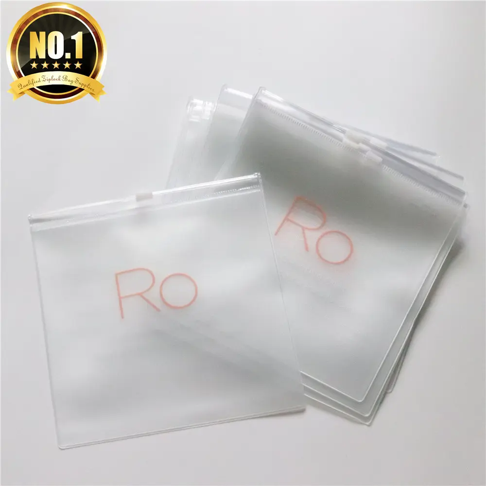 Custom מתכלה פלסטיק PVC חלבית נעילת מיקוד מודפס לוגו ביקיני בגדי ים וחוף אריזה רוכסן תיק