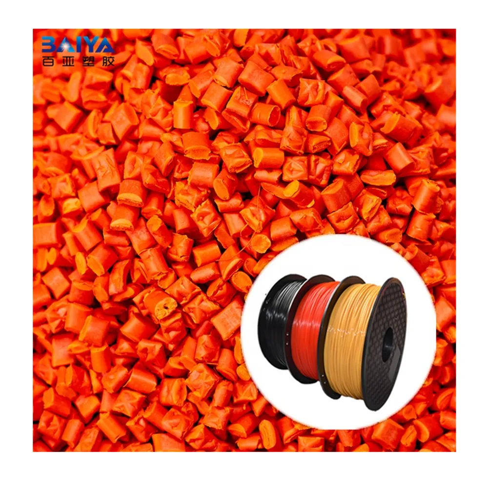 ABS PLA 3D drucker filament groß kunststoff material pellets orange farbe masterbatch
