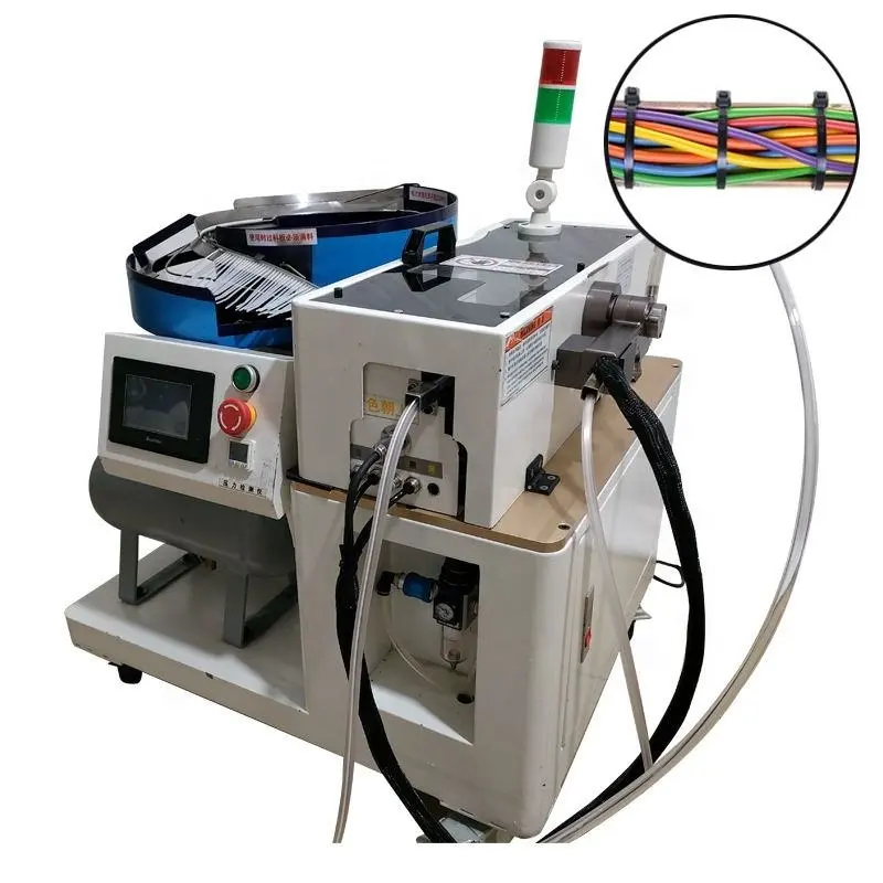 Máquina de fabricación de cables de corte de bloqueo de bridas de nailon de mano de alimentación automática/máquina cortadora de flejado de bridas de nailon