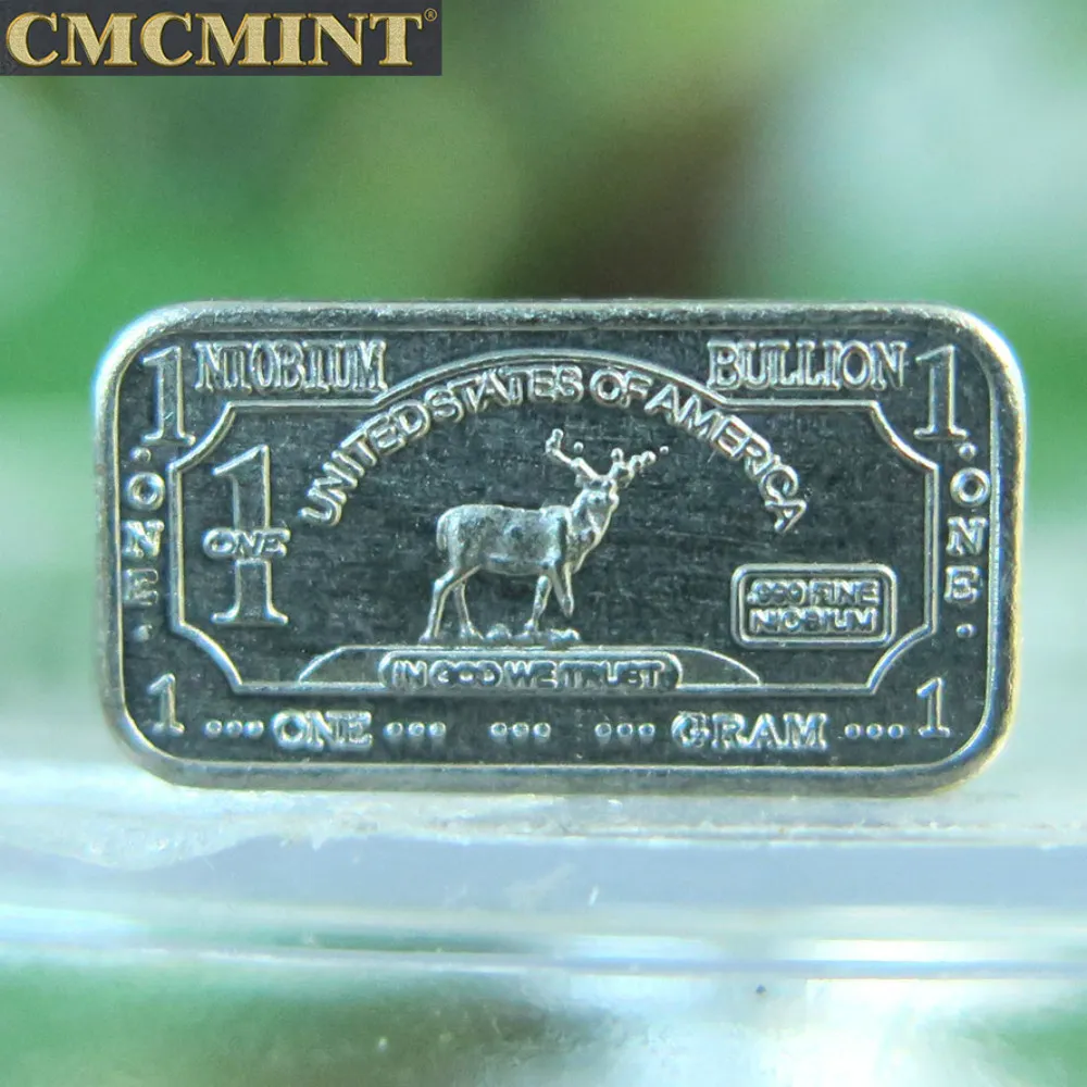 Monete sfida 1 grammo niobio barretta di cervo Souvenir in metallo