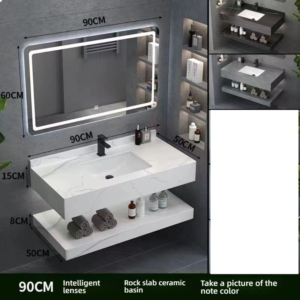 Pot à dalle double couche de 90 cm avec miroir intelligent