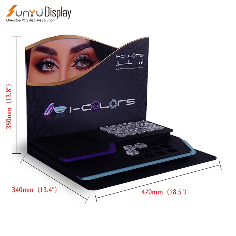 Sunyu Novo Design de acrílico barato personalizado para lentes de contato coloridas para os olhos