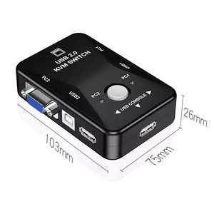 USB <strong>KVM</strong> <strong>Switch</strong> 2 Port VGA <strong>Switch</strong> Box 2 in <strong>1</strong> Out USB 2.0 <strong>KVM</strong> Mouse Keyboard Switcher HD 1080P VGA Splitter Box Sharing <strong>Switch</strong>