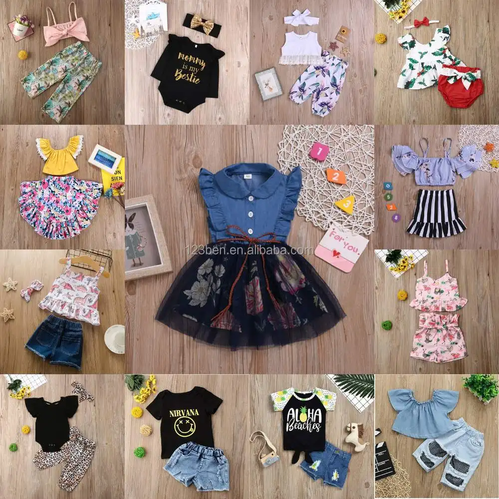 2023 Offre Spéciale lettre ceinture bébé jean pantalon vêtements ensembles haute qualité USA boutique boutique enfants vêtements fille jean costume