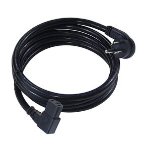 16 AWG abd 3 Prong NEMA 5-15P düşük profilli fiş C13 dik açı güç kablosu 10 ayaklar NEMA 5-15P açılı IEC C13 güç kablosu - Product Image 1