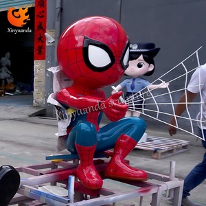 ประติมากรรมไฟเบอร์กลาสรูปแมงมุมการ์ตูนเครื่องประดับเช็คอินในสวนสนุกการตกแต่งธีมภาพยนตร์ห้างสรรพสินค้า - Product Image 5