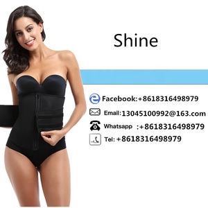 Fajas Colombiana 3 וו לטקס מותניים מאמן 9 פלדת עצמות מחוך נדן