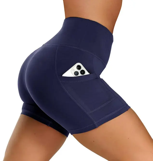 Shorts feminino de cintura alta para ioga, sexy, para ciclismo, bicicleta, academia, cintura alta, atacado, 2024, logotipo personalizado, 2024