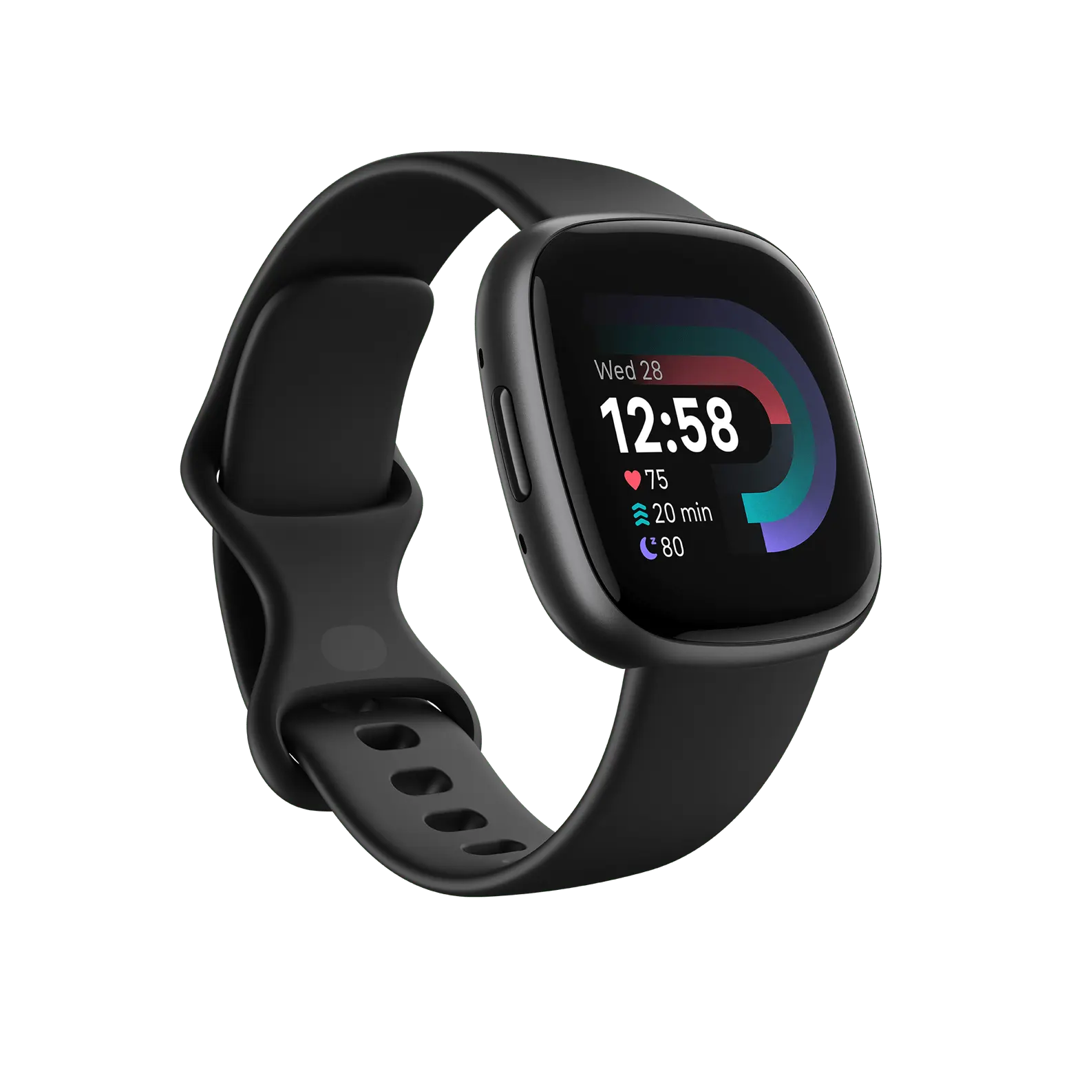 Tali jam tangan pintar Fitbit Sense smart watch, alat tren suhu kulit manajemen stres kesehatan jantung