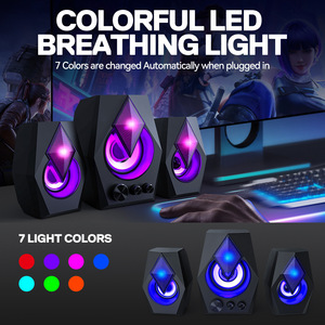 OEM-altavoces multimedia con cable de 2,1 canales para ordenador de escritorio, mini USB 2,1 RGB para videojuegos - Product Image 5