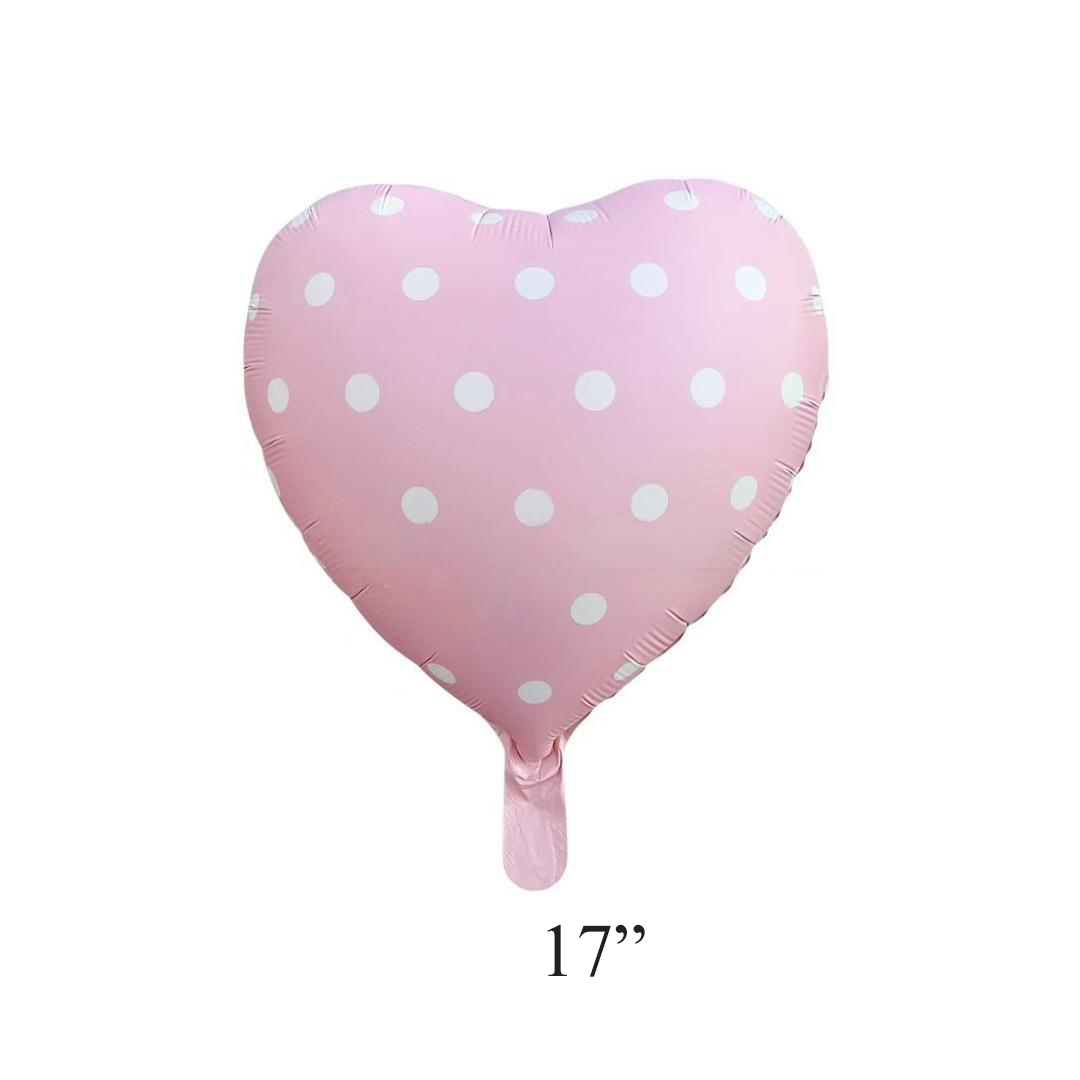Polka Dot Printing Heart Balloon