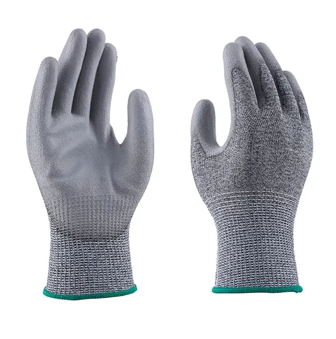 Промышленные высококачественные рабочие перчатки с полиуретановым покрытием, уровень безопасности 5, с защитой от порезов