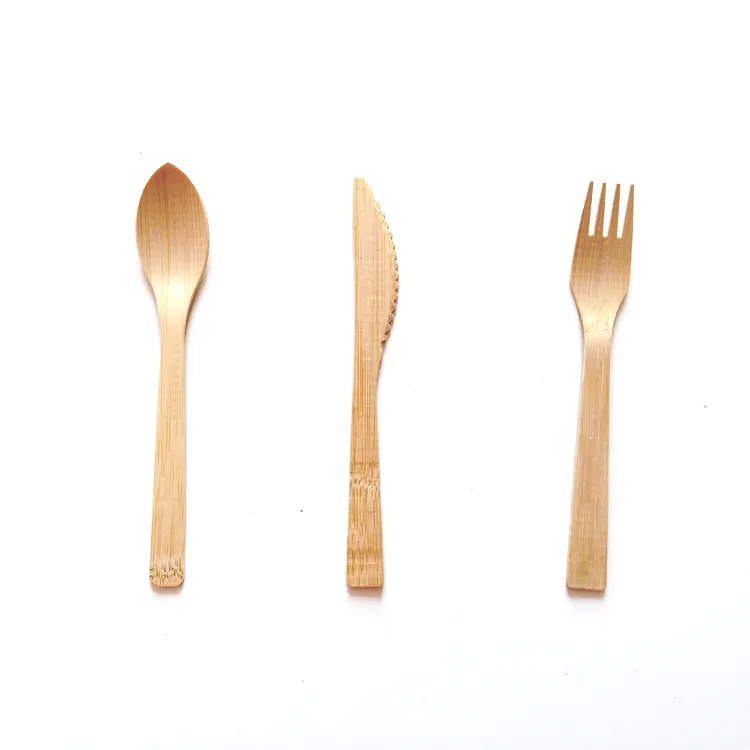 Eco-Friendly di Alta Qualità Usa E Getta Biodegradabili Bambù Posate Forchetta Cucchiaio Set di Coltelli