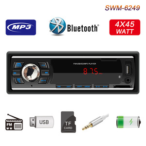 แผงหน้าปัดรถวิทยุมัลติมีเดีย BT โทรศัพท์แฮนด์ฟรีรีโมทคอนโทรล MP3เครื่องเล่น MP5 MP4กล้องมองหลัง TF 1 DIN 6249 - Product Image 3