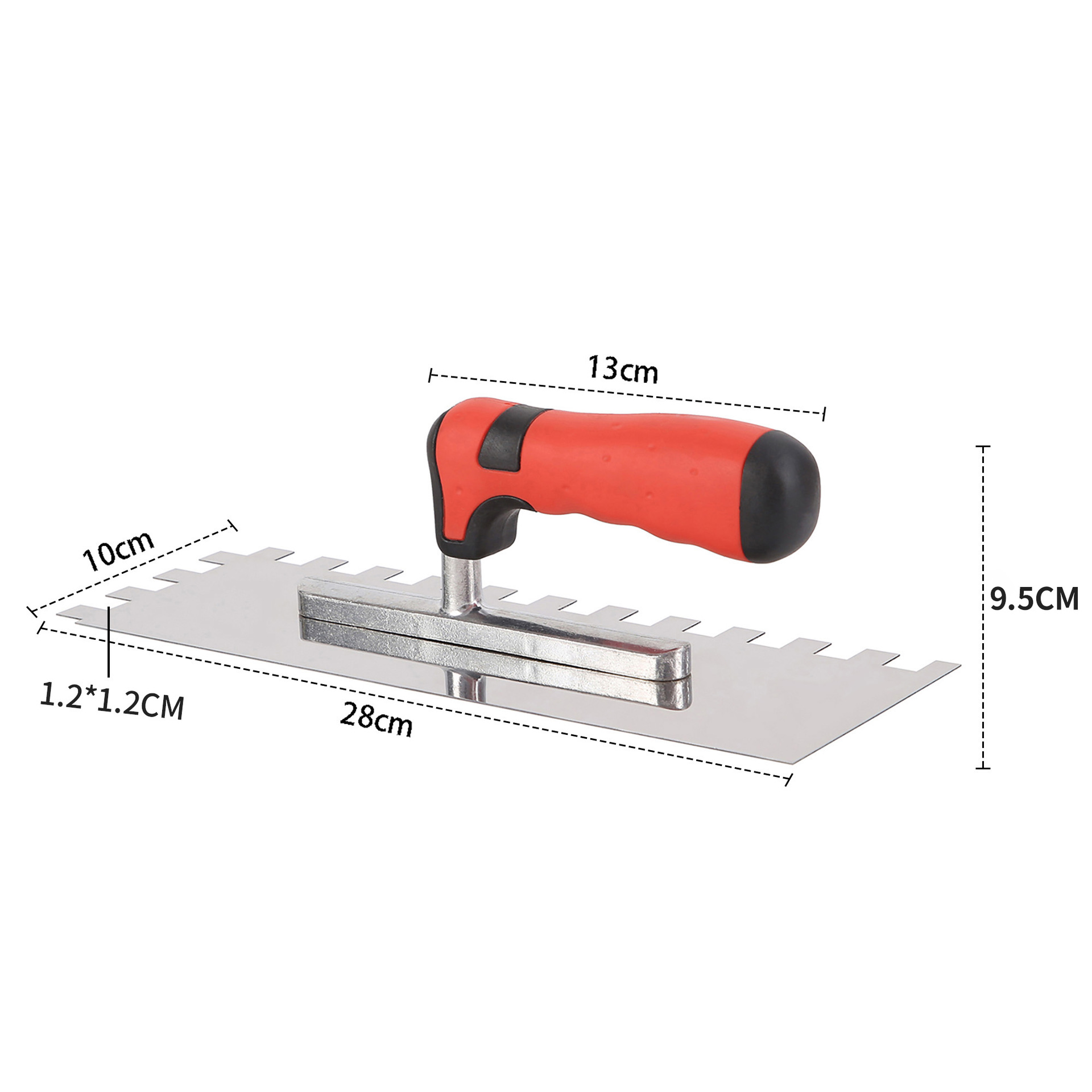 Dents en acier inoxydable 12*12mm, 100*280mm, PP+TPR