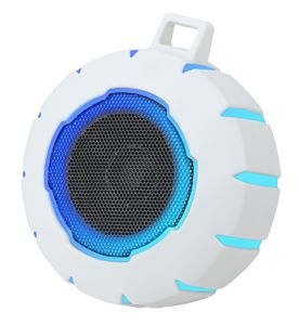 Mini altavoz de sonido redondo impermeable, reproductor de música con luz RGB para exteriores, LED, BT, inalámbrico - Product Image 6